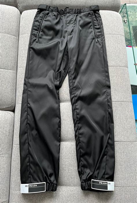 prada track pans|Prada nylon gabardine track pants.